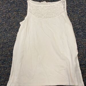 White Split Tank top sz. M